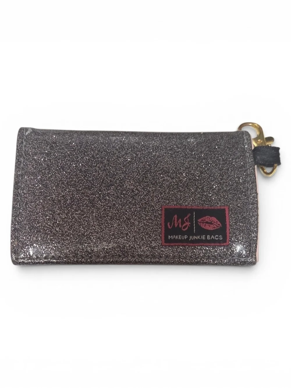 Glitter Envelope Key & Card Holder - Charcoal